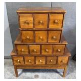 Apothecary Style 15-drawer wood media cabinet