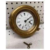 Antique Seth Thomas Ships Clock Key Wind