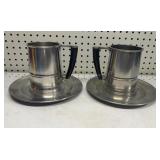 John Somers Brazilian Pewter Plates & Mugs