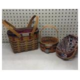 Group of smaller Longaberger Baskets