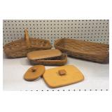 Group of Longaberger Baskets & 2 Lids
