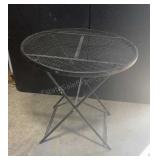 Folding Metal Patio Table 28x28 inches tall