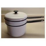 Enameled Double Boiler Sauce Pan