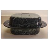 Small Black Enameled Roaster