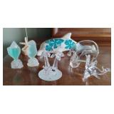 Mini Glass Swan Figurines, Assorted Souvenirs