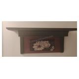 Hand Scrolled Wooden Shelf