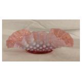 Fenton Opalescent Scalloped Trinket Dish