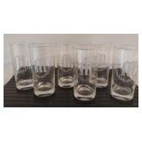 Frosted 'M' Drinking Glasses - Set of 6
