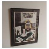 Framed Retro Diner Art Print