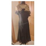 Ladies Vintage 30's Black Dress