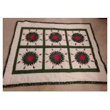 Bethlehem Star Quilted Throw 4ftx5ft Handmade