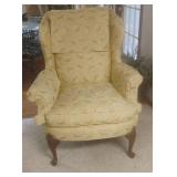 Queen Anne Style Wing Back Chair
