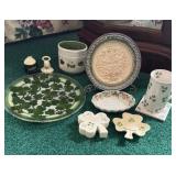 Group of Irish Collectibles & Fused Glass Plate