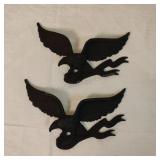 Pair of Cast Iron Eagles