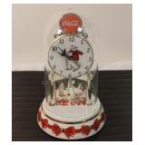Coca Cola Revolving Bear Dome Clock
