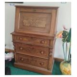 Vintage Secretary 47x30x17 W/ Key