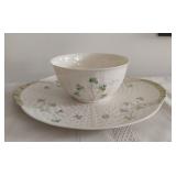 Bellek Shamrock Snack Bowl & Plate