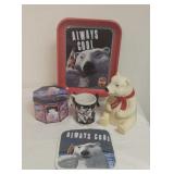 Coca Cola Polar Bear Tray, Bank, Pot Holder & More