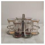 Caddy with Colored Shot Glasses