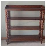 Walnut Spindle Leg Bookshelf