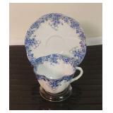 Shelly Bone China Dainty Blue Tea Cup & Saucer Set