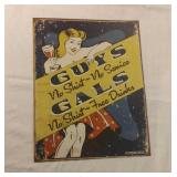 Tin Novelty Sign 16x12.5