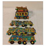 Haitian Folk Art Napkin Holder & Coasters