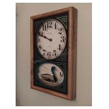 Verichron Quartz Duck Pond Shadowbox Clock