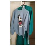 Mickey Mouse Sweatshirt & 80s Nightgown Size M