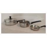 Wear Ever Egg Poacher & Assorted Stainless Pans