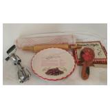 Rolling Pin, Ceramic Cherry Pie Plate and More