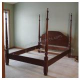 Queen Size Mahogany Poster Bed Frame