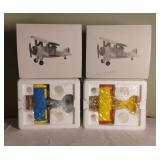 Department 56 Blue Airplane and Yellow Airplane