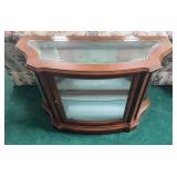 Jasper Cabinet Co. Cherry Low Bowed Glass Curio