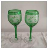 Eamon Glass Emerald Glass Wine Glasses