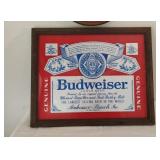 Framed  Budweiser  Mirror Sign