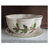 Designcraft USA Ceramic Punch Bowl with Laddle