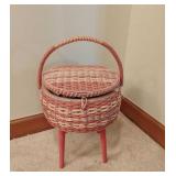 Sewing Basket with Contents