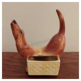 MCM Ceramic Dachshund Planter