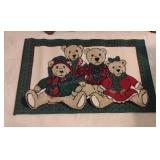 Holiday Teddy Bear Accent  Rug 23x36