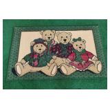 Holiday Teddy Bear Accent Rug