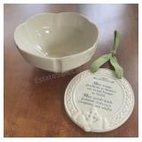 Irish Blessing Plaque & Belleek Bowl