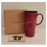 Longaberger Pottery Tall Travel Mug