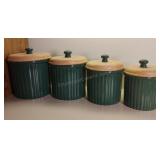 Preferred Stock Green Ceramic Canister Set
