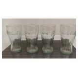 Coca Cola Classic Contour Glasses -Set of 4