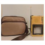 Sony Watchman Sports Portable TV Radio w/Case