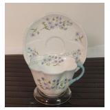 Shelly Blue Rock Tea Cup and Saucer Set