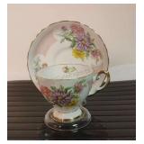 Tuscan Birthday Flowers Tea Cup and Saucer Set