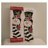 Fitz and Floyd Frosty's Frolic Tray w/Box