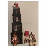 Snowman Nesting Boxes & Assorted Snowman Decor